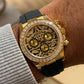 Ro*ex Eye Of The Tiger Gold Dial Silicon Belt Edition Premium Quality Luxury Watch cozyfox.shop
