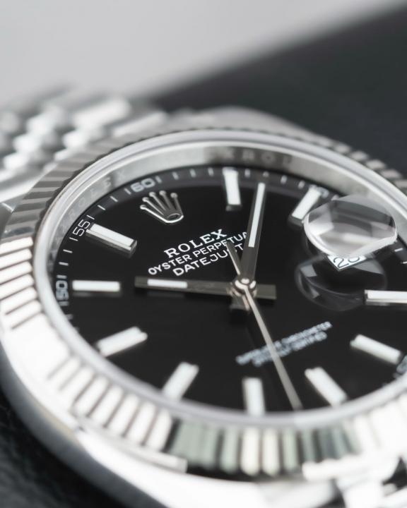 Rolee_x Oyst uuer Perpetual Date Just Silver-Black